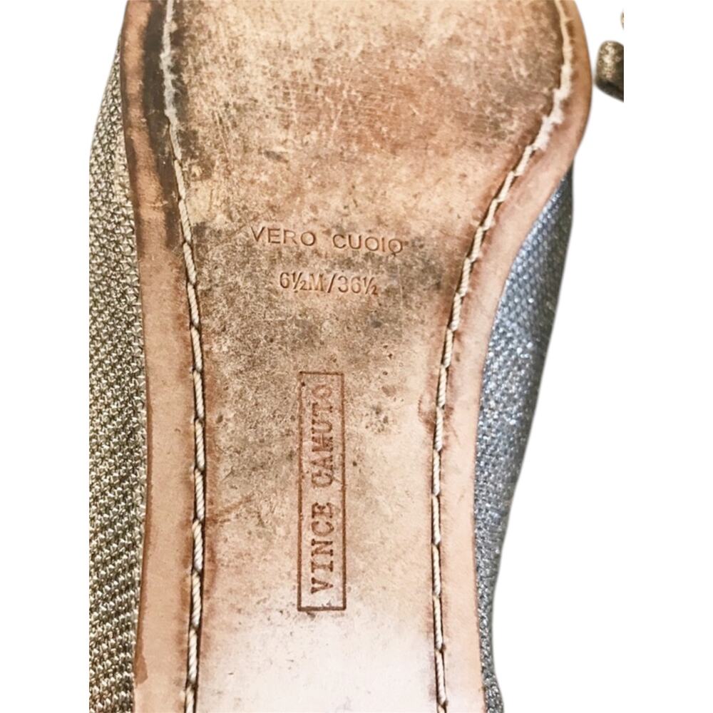 Vince Camuto Timba Flats Silver Metallic 6.5 36.5 - Picture 3 of 6